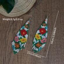 Brincos de borla com contas estilo boêmio feitos à mão AHAYA com pingente de miçangas, joias com design floral para mulheres, elegantes e fofas, adequadas para uso diário, festas, dia dos namorados, presente de Natal