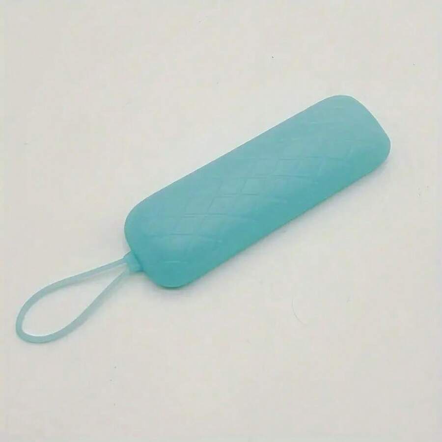 Universal Luminous Silicone Remote Control Cover With Hanging Rope - Used As A Protective Cover For TV Streaming Sticks And Voice Remote Controls, , Hisense, And Roku TV Remote Controls, With Shock-Absorbing, Anti Drop, Anti Scratch, And Dust-Proo - Blue - View 1