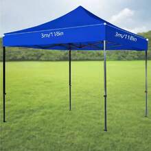 3x3M tiendas de campaña de reemplazo de la cubierta de la cubierta de la cubierta de la tienda de campaña de Oxford para exteriores pesada cubierta de la tienda de campaña 3x3M cubierta de la cubierta de la cubierta de la fiesta de picnic de Oxford de cuatro esquinas - diseño de cuatro esquinas, fácil de instalar - Azul - Ver 6