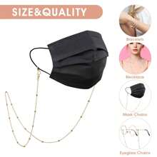 Metal Beaded Eyeglass Holders Around Neck Eyeglass Chain For Women Stylish Beaded Glasses Lanyard For Men Women Mask Chain Glasses Neck Strap Vintage Reading Glasses Chain With Eyeglass Loop