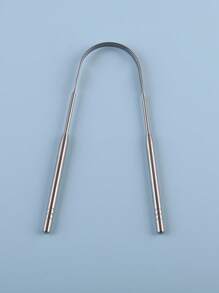 1 pièce Grattoir lingual en acier inoxydable en forme de U pour le nettoyage de l'enduit lingual. Outil de nettoyage de la langue. Décoration de salon, chambre à coucher, salle de bain, maison. Accessoires de voyage, mariage, fête, anniversaire, cadeaux pour hommes, mère, père, amis, Nouvel An. Cadeau amusant.