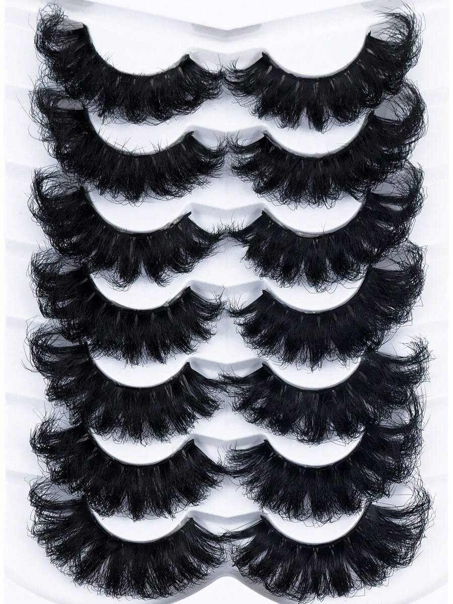 ICHICKISS 7 pares de pestañas postizas de mink falso 9D naturales, suaves, esponjosas y gruesas - ¡Mejora tu apariencia instantáneamente! - Pestañas Fluffy - Ver 1