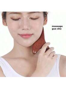 Dụng cụ massage cạo điểm kích thích bằng gỗ Gua Sha, dụng cụ dẫn lưu bạch huyết chuyên nghiệp, dụng cụ massage trị liệu bằng gỗ, thích hợp cho lưng, chân, tay và mặt. - Gỗ đỏ - Xem 3