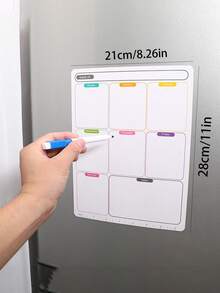 1pc Magnetic Schedule Planner Magnet Sticker Calendar Magnetic Memo Board Whiteboard Refrigerator Note Pad