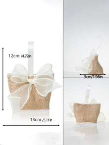 12 piezas de bolsas de almacenamiento mini europeas para boda, bolsas de regalo de tela de lino de tamaño pequeño para damas de honor, bolsas de regalo para boda