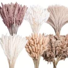 300 pezzi di erba di pampa secca, bouquet di fiori secchi per matrimoni, casa, centrotavola, casa moderna, soggiorno occidentale, cameretta per bambini, stanza boho, spiaggia, ufficio femminile e decorazioni boho