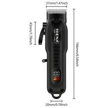 HINEA La HIENA es una recortadora de cabello profesional para hombres con pantalla digital eléctrica, recortadora de cabello inalámbrica y máquina de espera prolongada con cabezal de cuchilla preciso
