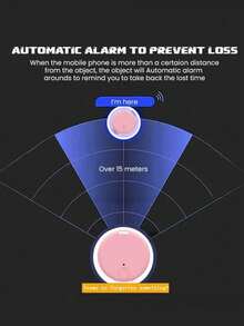 Mini GPS Tracker, Fashionable Smart Pet Anti-Lost Alarm Wireless Bag/Key Finder Locator With Selfie Shutter Control, Suitable For Wallet, Backpack, Keys, Car, Locate Lost Items, Track Pets, Anti-Lost Device, Halloween Gift, Batteries Not Included - Multicolor - View 3