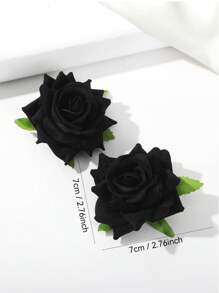 2 Stück Rose Blumen Haarclips, Boho-Stil, Valentinstag Haarklammern Haargreifer Haarspangen