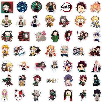 bandai 50 Cartoon Stickers, Cute Line Emoticons, Waterproof Decorative Stickers For Laptops And Suitcases School Supplies,Back To School