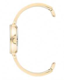 Anne Klein Women's Diamond Dial Bangle Watch With Bracelet Set Ladies Quartz Watch Set With Diamond Dial And Adjustable Link Bracelet Female Elegant Analog Watch,AK/3620CRST - Apricot - View 8