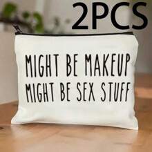 2Pcs Fun Makeup Bag For Mature Adults: Privacy And Style For Your Cosmetics And Makeup Bags Makeup Organizer Make Up Organizer Makeup Storage Makeup Pouch Make Up Pouch, Easter Gifttravel Essentials Vacation Summer Holiday Back To School School Stuff Bag For School Travel Bag For Women Makeup Bag For Travel