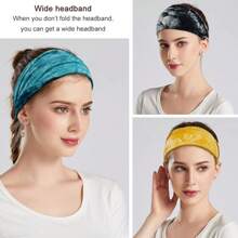 Boho Headbands For Women Fashion Wide Headband Yoga Workout Head Bands Hair Accessories Band 6 Pack