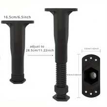 4 件可调节家具腿 - 适用于床和橱柜，耐用的塑料结构，增强稳定性并改善家居装饰 - 彩色 - 查看 13