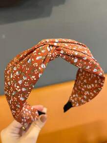 1 Stück Eleganter Vintage französischer Haarreif mit breiter Krempe für Damen, Haarschmuck für Sommerurlaub & Alltag, modischer dekorativer Haarreif, Diadem Haarband