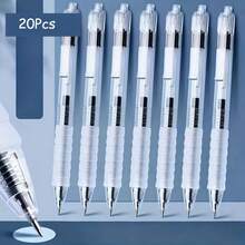 20 支符合人体工程学的 0.5 毫米凝胶笔，采用可伸缩设计，柔软硅胶握把，舒适、书写流畅，适合学生和办公室返校使用 - 彩色 - 查看 10