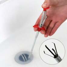 1 Stück multifunktionale Stahlseil-Abflussreinigungskralle, 4-Krallen-Abfluss Öffner, kann gebogen und gefaltet werden, Spüle Abfallreiniger, Bad Toiletten-Abflussreinigungswerkzeug, Bad Abflussrohrreinigungswerkzeug, Spülbecken-Abflussreiniger