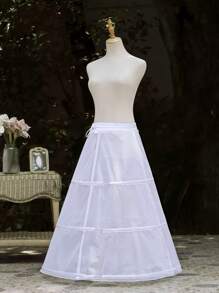 1 Stück Weiß 3-lagiger Stahl Reifrock Krinoline Unterrock für Frauen, flauschiger Tüll Unterrock geeignet für Brautkleid, Abendkleid, Lolita-Stil, Tanzrock