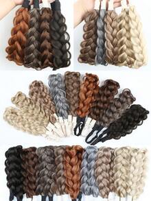 14 Inch Black Brown Blonde Multicolor Synthetic Hair Braided Headband Classic Chunky Wide Plaited Braids Elastic Stretch Hairpiece Women Girl Beauty Accessory - Multicolor - View 8
