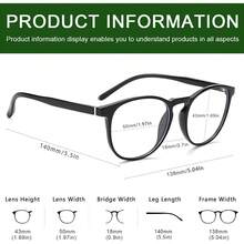 Set de 3 Gafas de Bloqueo de Luz Azul Przene para Mujer/Hombre, Gafas de Computadora Retro Redondas Anti Fatiga Ocular, para Juegos (Negro/Ámbar) - Rosa - Ver 9