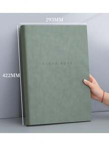 1pc Extra Large & Extra Thick A3 Size Notebook, Over 360 Pages, Leather Cover, Unique Fashion Creative Notebook, Suitable For Students, Sketchbook, Drawing Book, School Supplies,Back To School - Multicolor - View 5