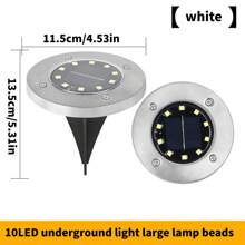 Luci solari Solpex per esterni, luce solare da giardino, luci solari da esterno impermeabili, Luci da esterni solari, Luce notturna, Lampada a LED, In acciaio inossidabile 8/10/16 LED luce notturna con design a perline luminose di grandi dimensioni