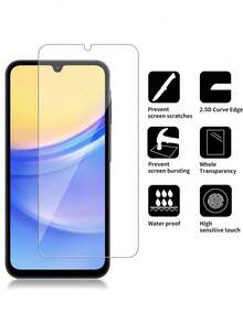 2 Packungen HD transparente gehärtetes Glas für Galaxy A55 A15 A54 A34 A13 A14 A53 A52 A12 A33 A52S A32 A35 Bildschirmschutz um deinen Handy-Bildschirm vor Kratzern zu schützen. Ideales Geschenk zu Geburtstag, für Familie und Freunde. Handy Bildschirmschutz, Handy Zubehör