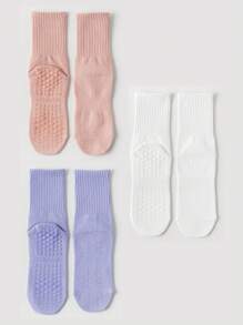 3/5/8 Pairs Of Yoga Fitness Sports Colorful Socks Women's Pilates Mesh Breathable Non-Slip Grip Socks For Dance Yoga Fitness Running