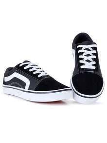 Traditional Old School Sneakers For Men And Women, Comfortable, Shipping In 24 Hours! Casual - Đen và trắng - Xem 5