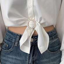 3 Piece Set: Elegant & Simple Shirt Waist Buckle, Multipurpose T-Shirt Hem Clips, High-Quality Scarf Rings, For Fashion Accessories