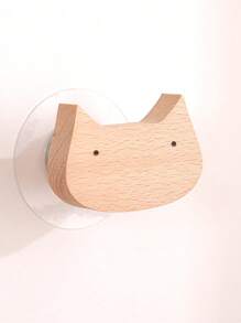 1pc Cute Wooden Cabinet Door Handles - Polished Finish, Star & Moon Design For Youngsters' Room Wardrobe And Drawer Pulls, Wooden Star Moon Kitten Animal Design Cabinet Handles, Suitable For Children's Room Cute Dresser Closet Cabinet Drawer Handle Baby Home Creative Drawer Handles Pulls