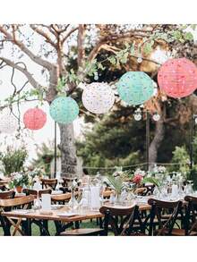 3pcs Paper Ice Cream & Donut Shaped Lanterns - Party Hanging Paper Lanterns, Birthday Party Candy Macaron Round Folding Paper Lanterns, Suitable For Wedding, Birthday, Christening And Various Festivals - No Power Required, No Feathers