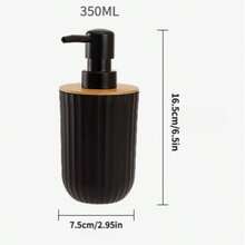 Bộ đồ dùng phòng tắm sang trọng 1/8/9 món - Kết hợp gỗ và nhựa, Bộ phụ kiện phòng tắm đa chức năng, Bao gồm giá để bàn chải đánh răng, Hộp đựng xà phòng, Bình, Giá để khăn giấy, Thùng rác, Cọ bồn cầu, Quà tặng tân gia hoàn hảo Bộ sắp xếp phòng tắm Lưu trữ khi quay lại trường - màu đen - Xem 17