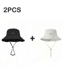 1 pezzo Cappello da pescatore da donna con coulisse sul bordo, in tessuto morbido, antivento, alla moda, adatto per uso quotidiano, pendolarismo, viaggi, vacanze e regalo di Ognissanti