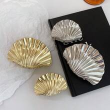1pc Gold Metal Shell Barrette Hair Clip, Fashion Hair Accessory For Women And Girls Summer Hair Claws Claw Clips Hair Clips Hair Jaw Clip Hair Clamps Hair Clutch Hair Catcher Clip