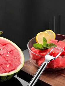 二合一瓜挖球器和雕刻刀套装，适用于西瓜、哈密瓜、冰淇淋勺，是家庭聚会摆盘的必备工具。 - 彩色 - 查看 11