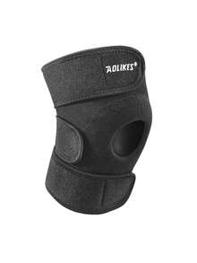 1 pieza Rodillera deportiva AOLIKES, soporte de rodilla ligero y protector para senderismo, actividades al aire libre, baloncesto, fútbol, voleibol, ciclismo - Negro - Ver 9