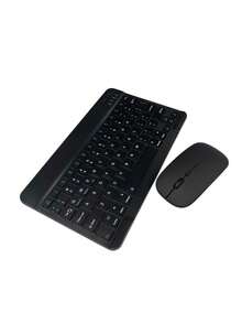 Rechargeable Bluetooth Keyboard And Ultra-Portable Wireless Mouse Combo In Four Colors – Ideal For Work, Study And Travel, Compatible With Multiple Devices - Black - View 1
