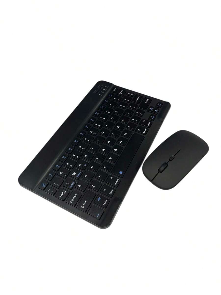 Rechargeable Bluetooth Keyboard And Ultra-Portable Wireless Mouse Combo In Four Colors – Ideal For Work, Study And Travel, Compatible With Multiple Devices - Black - View 1