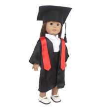 1 set de regalo de graduación para muñeca de 18 pulgadas, incluye vestido, gafas de muñeca, calcetines y zapatos, es un regalo de moda y popular para niños, para ocasiones festivas y cumpleaños
