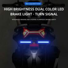 2 Peças Luzes Acessórias para Motocicleta, Luz de Fluxo Universal, Luz Auxiliar Dupla Cor 12V de Alta Luminosidade para Motocicleta/Scooter/Motocicleta Elétrica/Carro