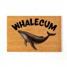 1pc 16"*24" 18"*30" Whalecum Door Mat | Funny Whale Door Mat | Sailor Decor | Beach House Decor | Housewarming Gift | Beach Doormat | Unique Gift - 黑色 - 查看 2