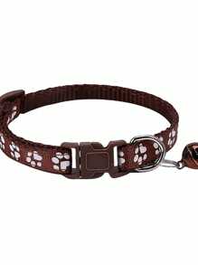 Colliers de clochettes colorés et mignons pour chats et chiens, colliers de chat réglables avec clochettes, colliers amusants et de bandes dessinées à motif de patte, fournitures pour chat collier de patte d'animal de compagnie, patch de collier de chien à motif de patte, collier à clochette, collier de chat avec boucle, accessoires de voyage essentiels