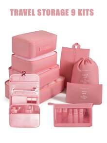 7/9件套/1 旅行收纳袋，旅行配件旅行必需品沙滩行李箱手提箱化妆包旅行包收纳袋行李套装沙滩包手提包大学必需品