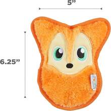 Outward Hound Durablez Minis Stuffing-Free Squeaky Plush Dog Toy For Puppies & Small Dogs - Interactive, Soft Yet Tough, No Mess, Jumbo Squeaker, Long-Lasting Play, Fox - 狐狸 - 查看 6