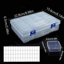 Juego de 30 cajas de almacenamiento de plástico transparente - Solución ultra visible, apilable y ahorradora de espacio para accesorios para el cabello, joyas, cuentas de arroz DIY, herramientas y suministros para manualidades - Organizador ligero y versátil Estuche de organización de viaje Regalos Útiles Escuela