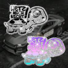 Don't Mess With Me Turtle Shiny Car Stickers, Glitter Decals For Car Truck Van Decoration, Motorcycle Laptop Stickers