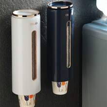 Easy-Install Wall-Mounted Cup Dispenser - Lightweight, No-Drill Paper Cup Holder For Home, Office & Medical Use Cup Dispenser, Wall Mounted Bathroom Cup Holder Fits 3-5oz Plastic And Disposable Paper Cups, Pull Type Water Cooler Cup Holder For Home, Bathroom, Office, Hospital, Gym, Paper Cup Holder, Water Dispenser Cup Holder, Non-Perforated Wall-Mounted Storage Rack Wall-Mounted Disposable Cup Dispenser For Coffee Machines Or Water Dispensers