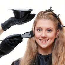 Set di 4 pezzi per tintura capelli, set composto da ciotola per tintura olio, set di tintura nera, set di pennello e ciotola per acconciatura, 1 paio di guanti per tintura capelli, accessori professionali per tintura capelli, più 1 flacone spray continuo ad alta pressione da 200ml per tintura capelli, set per tintura capelli (fai da te, Ognissanti, feste di Ognissanti, Ognissanti), ritorno a scuola, articoli essenziali per viaggi e vacanze, accessori per capelli per donne