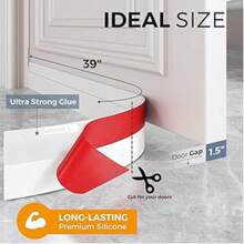 1 Piece Under Door Draft Guard - Under Door Premium Door Sweep/Weather Strip Door Seal Bedroom Door Seam Wind Guard Warmth And Insect Resistant Soundproof Seal (Save Energy - Quick And Easy Installation) Door Strips Ideal For Keeping The Cold Out